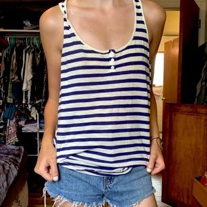 Old Navy Striped Flowy Racerback Tank